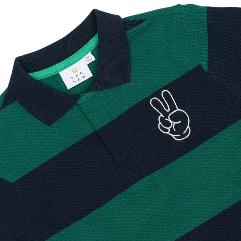 The New Pino Pique Polo - Navy Blazer Striped