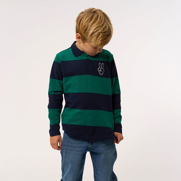 The New Pino Pique Polo - Navy Blazer Striped