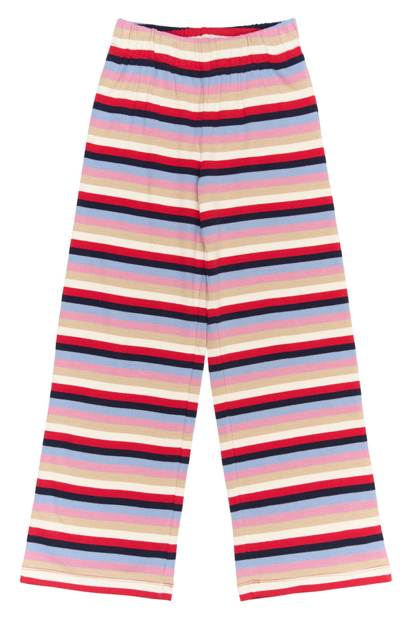 The New Rosie Wide Rib Bukser - Multi Striped