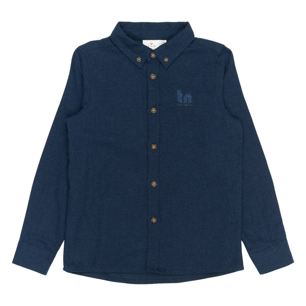 The New Rick Skjorte - Navy Blazer Melange