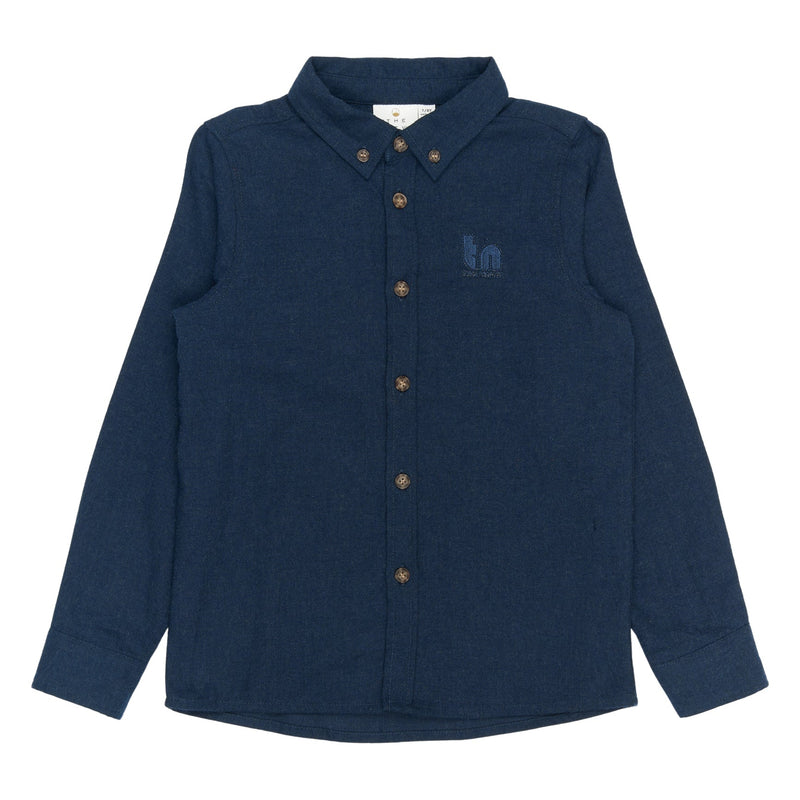 The New Rick Skjorte - Navy Blazer Melange
