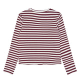 The New Moore Rib Cardigan - Gardenia Striped