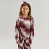 The New Moore Rib Cardigan - Gardenia Striped