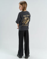 The New Yvette Wide Glitter Bukser - Black Beauty