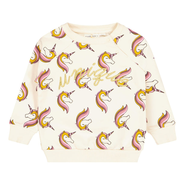 The New Siblings Hanni Unicorn Sweatshirt - White Swan