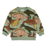 The New Siblings Lee Sweatshirt - Hedge Green Dino