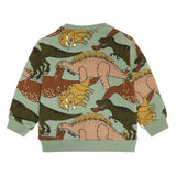 The New Siblings Lee Sweatshirt - Hedge Green Dino