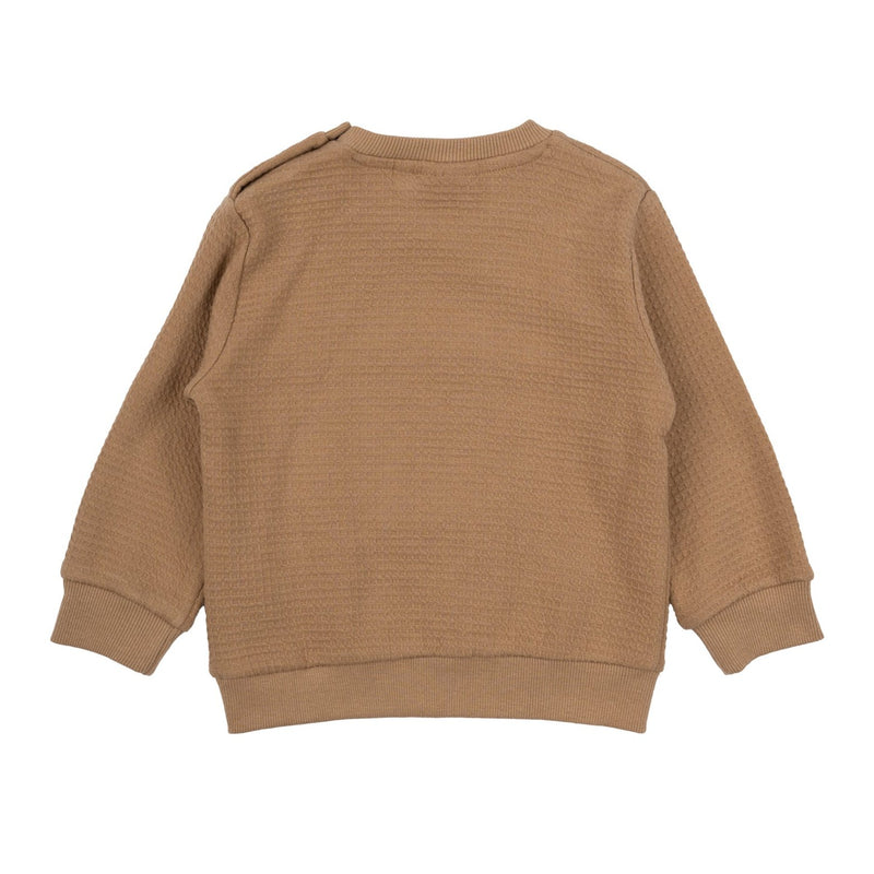 The New Siblings Ludvig Waffle Sweatshirt - Tannin