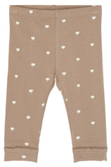 The New Siblings Nova Leggings - Taupe Gray Hearts