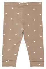 The New Siblings Nova Leggings - Taupe Gray Hearts