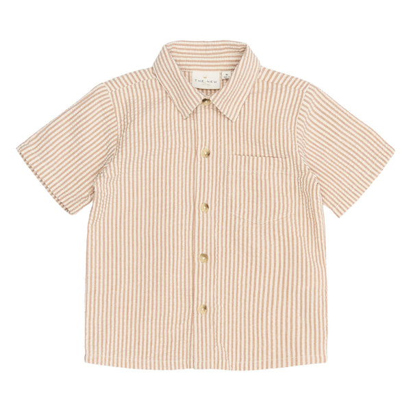 The New Siblings Opal Skjorte - Indian Tan Striped