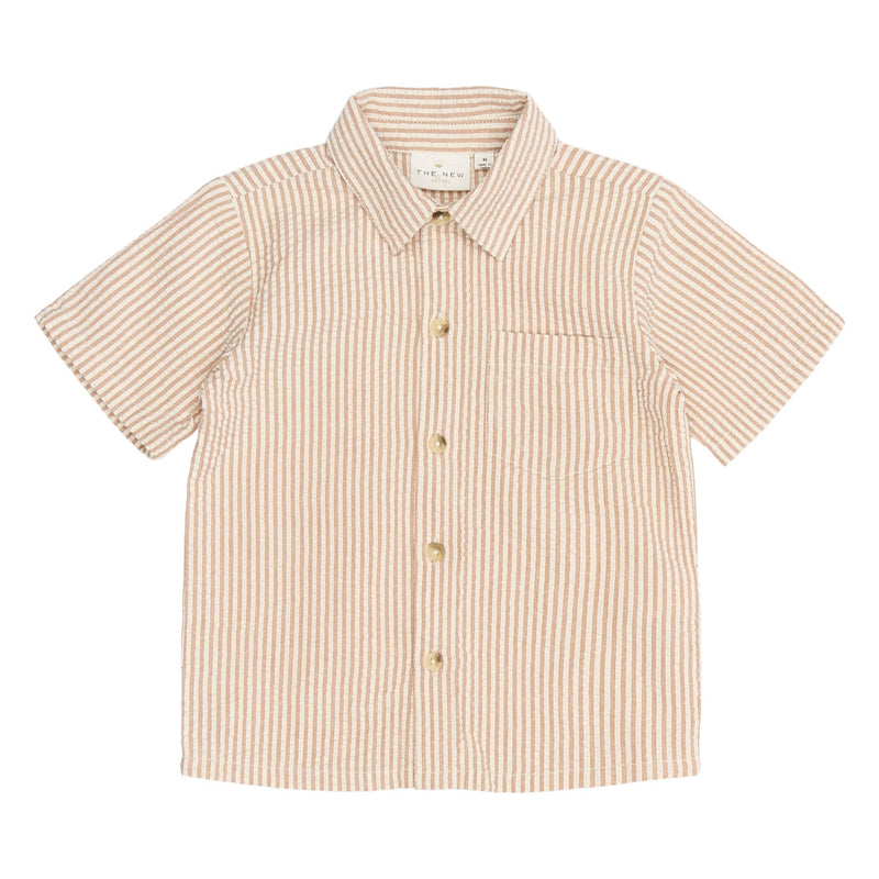 The New Siblings Opal Skjorte - Indian Tan Striped