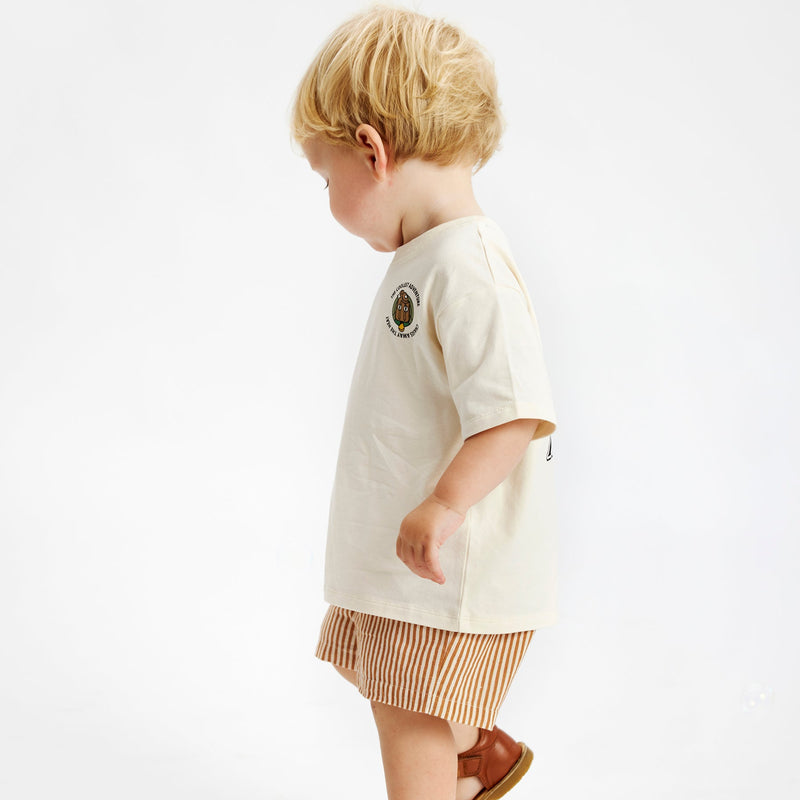 The New Siblings Opal Shorts - Indian Tan Striped