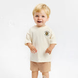 The New Siblings Opal Shorts - Indian Tan Striped