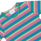 The New Siblings Polly Rib Bluse - Multi Striped