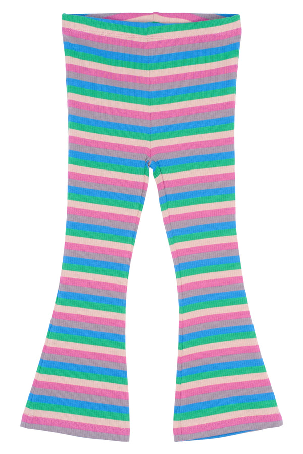 The New Siblings Polly Flared Rib Bukser - Multi Striped