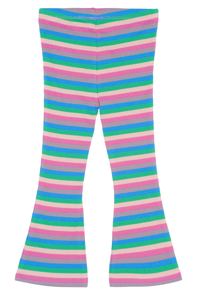 The New Siblings Polly Flared Rib Bukser - Multi Striped