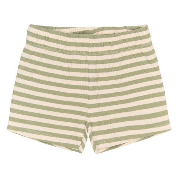 The New Siblings Fro Rib Shorts - Tea Striped