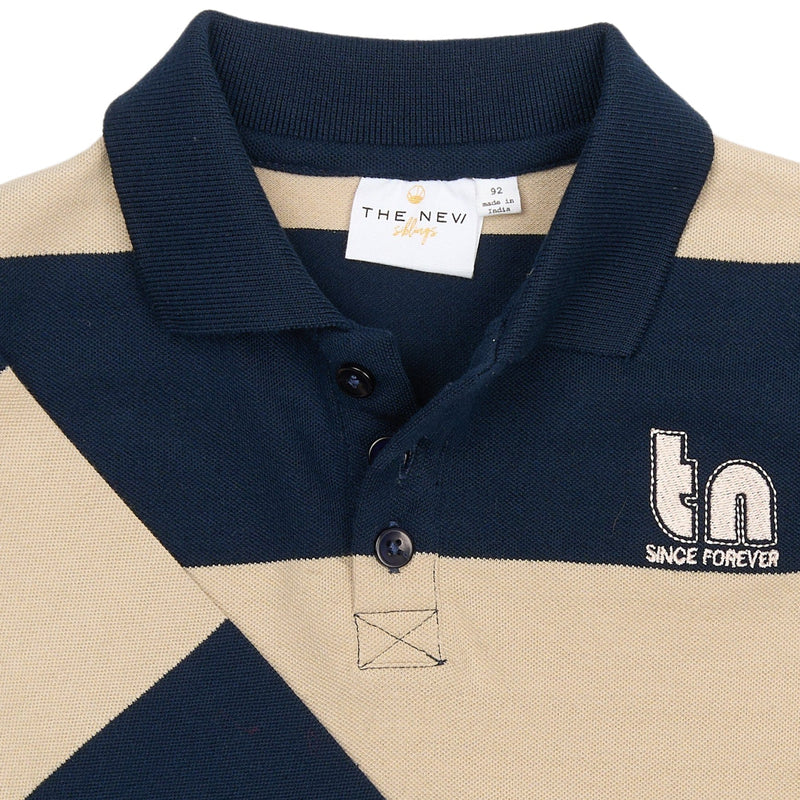The New Siblings Rinon Polo - Navy Blazer Striped