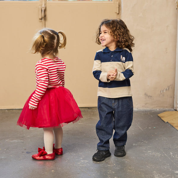 The New Siblings Rinon Polo - Navy Blazer Striped