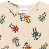 TNSTRaul L_S Rib Tee - Gardenia AOP