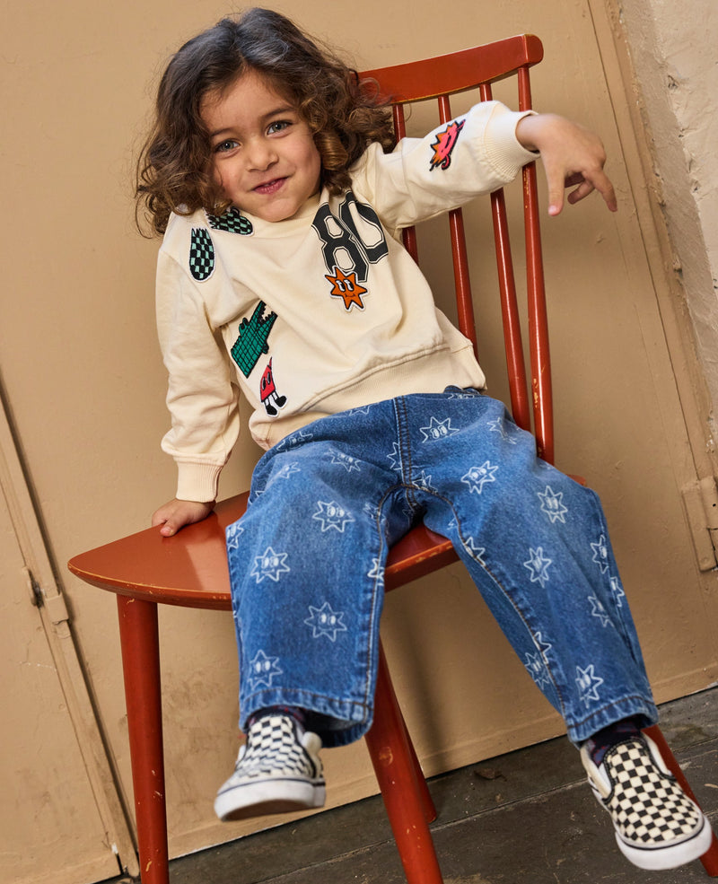 The New Siblings Ripley Wide Jeans - Medium Blue