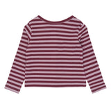 The New Siblings Fro Rib Cardigan - Elderberry Striped