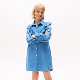 Tommy Hilfiger Ruffle Kjole - Denim