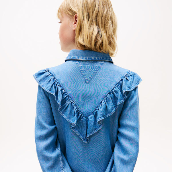 Tommy Hilfiger Ruffle Kjole - Denim
