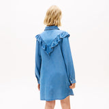Tommy Hilfiger Ruffle Kjole - Denim