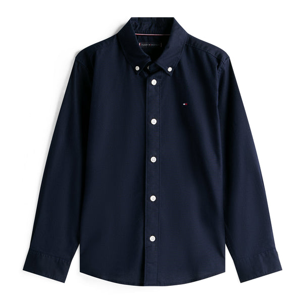 Tommy Hilfiger Flag Oxford Skjorte - Dark Night Navy