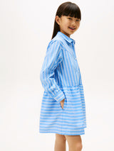 Tommy Hilfiger Striped Kjole - Light Powdery Blue Stripes
