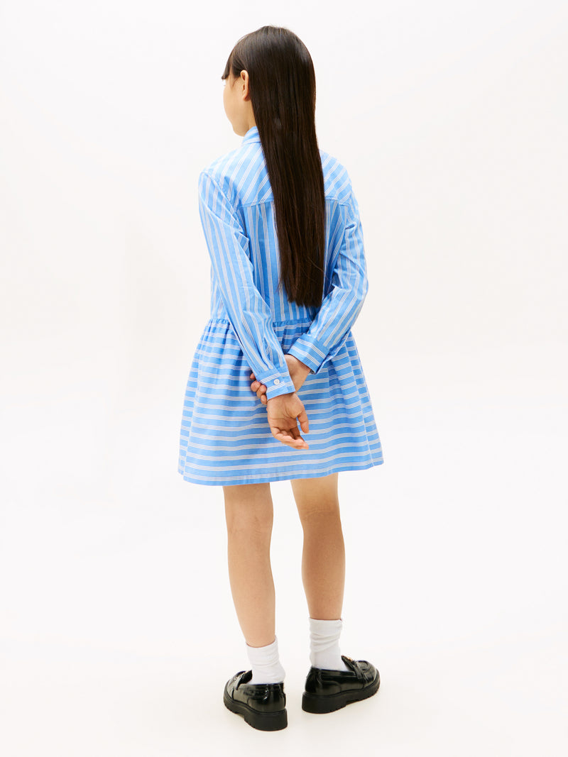 Tommy Hilfiger Striped Kjole - Light Powdery Blue Stripes