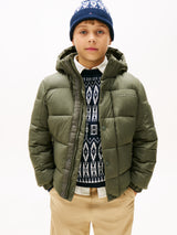 Tommy Hilfiger Embossed Vinterjakke - Pewter Green