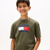 Tommy Hilfiger Flag T-Shirt - Pewter Green