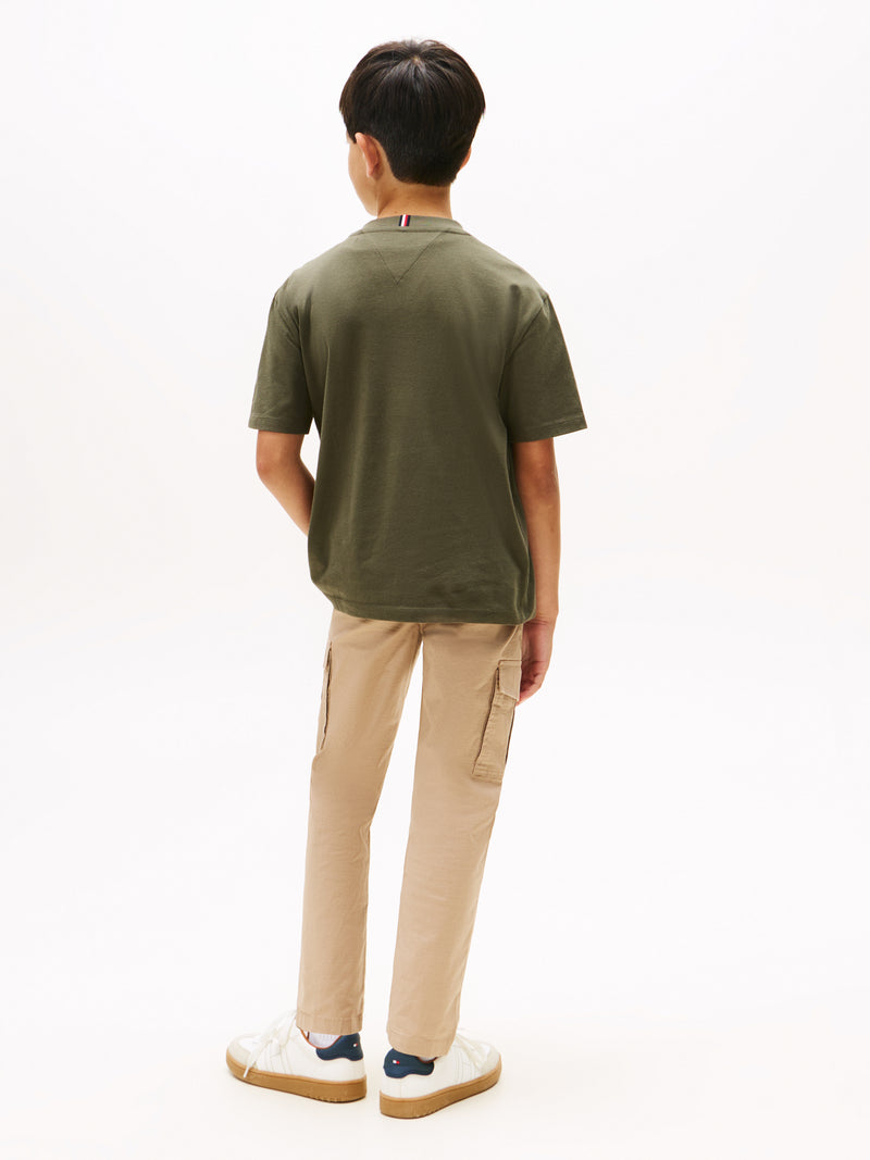 Tommy Hilfiger Flag T-Shirt - Pewter Green