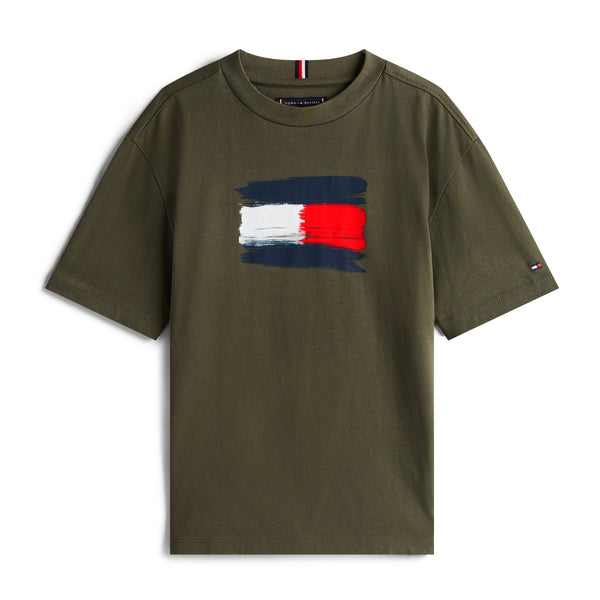 Tommy Hilfiger Flag T-Shirt - Pewter Green
