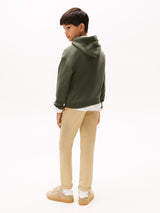 Tommy Hilfiger Flag Hoodie - Pewter Green