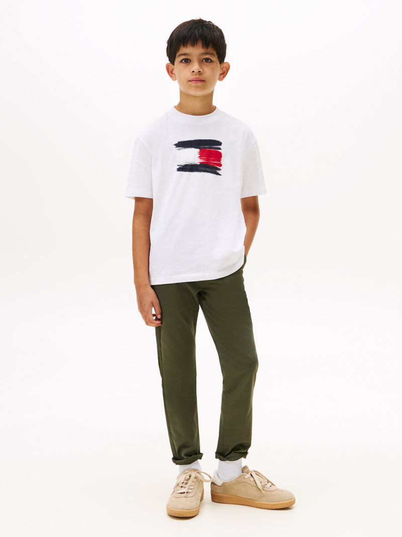 Tommy Hilfiger Flag T-Shirt - White