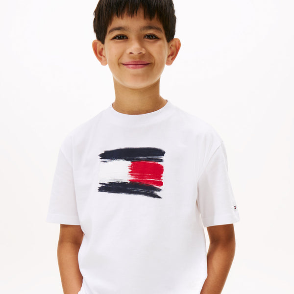 Tommy Hilfiger Flag T-Shirt - White