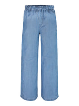 CHAMBRAY WIDE LEG PANT - Denim Medium 01