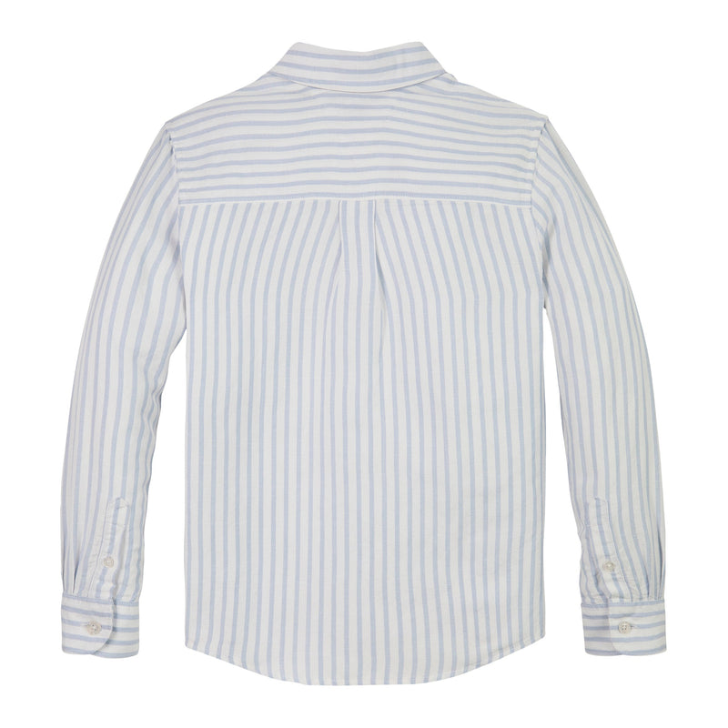 Tommy Hilfiger Blend Skjorte - Breezy Blue Stripe