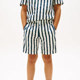 Tommy Hilfiger Relaxed Linen Shorts - Dark Navy Stripe
