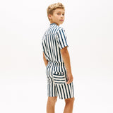 Tommy Hilfiger Relaxed Linen Shorts - Dark Navy Stripe