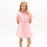 Tommy Hilfiger Poplin Kjole - Tropical Blush Stripes
