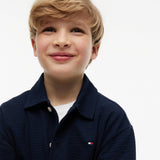 Tommy Hilfiger Jersey Seersucker Skjorte - Dark Night Navy