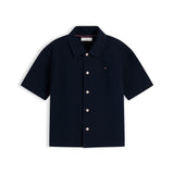 Tommy Hilfiger Jersey Seersucker Skjorte - Dark Night Navy