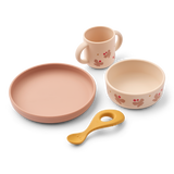 Liewood Vivi Spisesæt, Silikone - Butterfly Apple Blossom