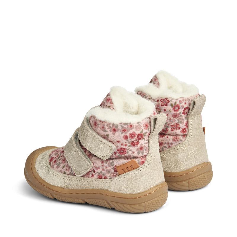 Wheat Dowi Prewalker Velcro Tex - Rose Dust Flowers