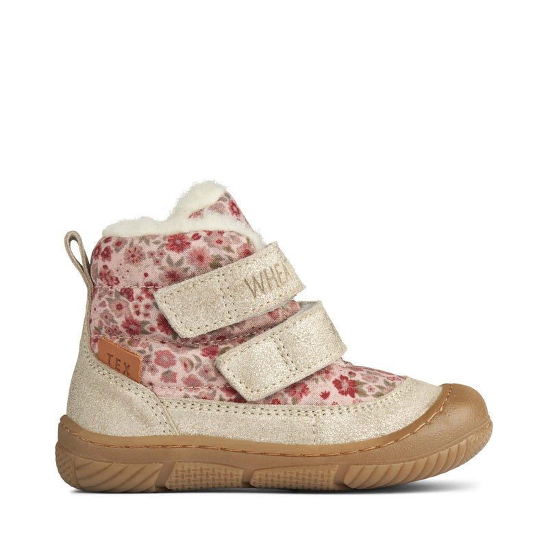 Wheat Dowi Prewalker Velcro Tex - Rose Dust Flowers